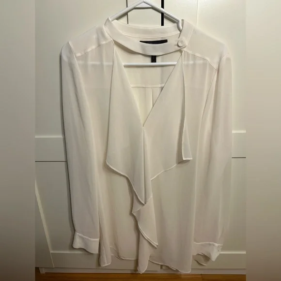 BCBGMAXAZRIA sheer blouse size Medium - Picture 3 of 4